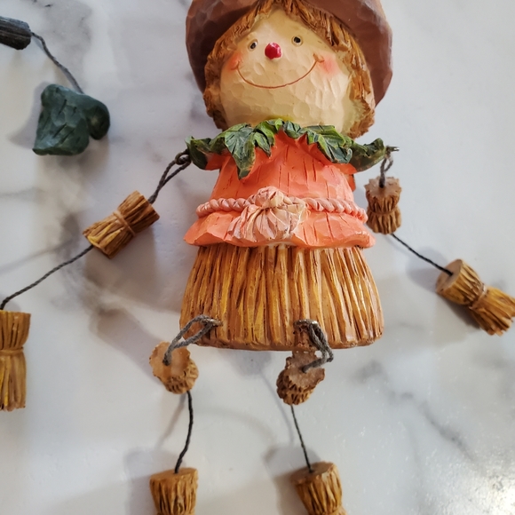 Scarecrow & Pumpkin Head Shelf Sitters 2 Piece Figurine Set - Picture 6 of 14